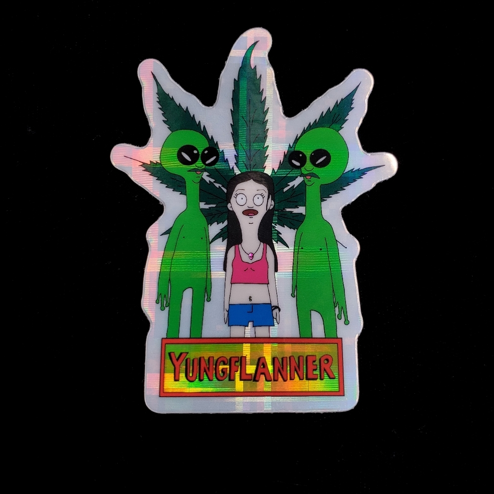 Alien Bob's Burgers Vintage Retro Vending Machiene Inspired Sticker